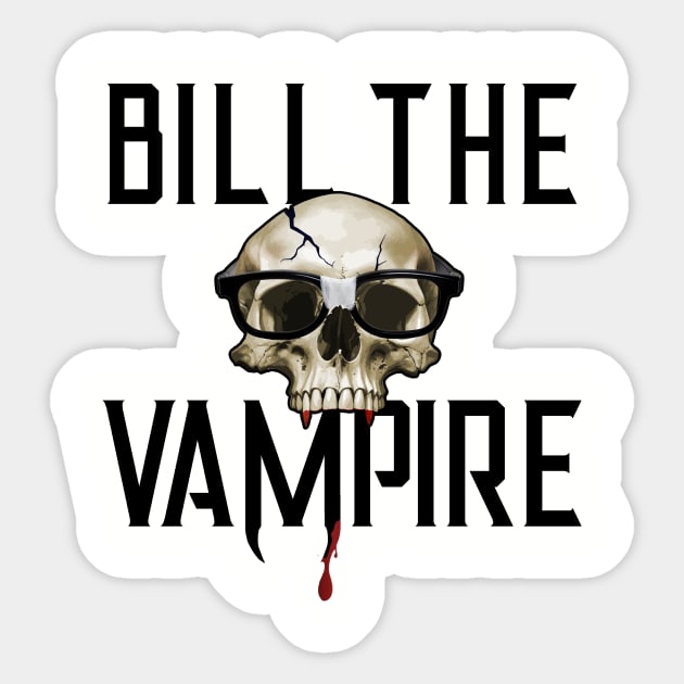Bill The Vampire - Nerd King (dark) Sticker by Rick Gualtieri